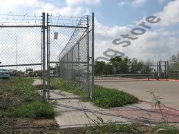 Chain wire security gates, pedestrian access, single