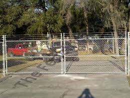 Chain wire security gates, vehicle access, double